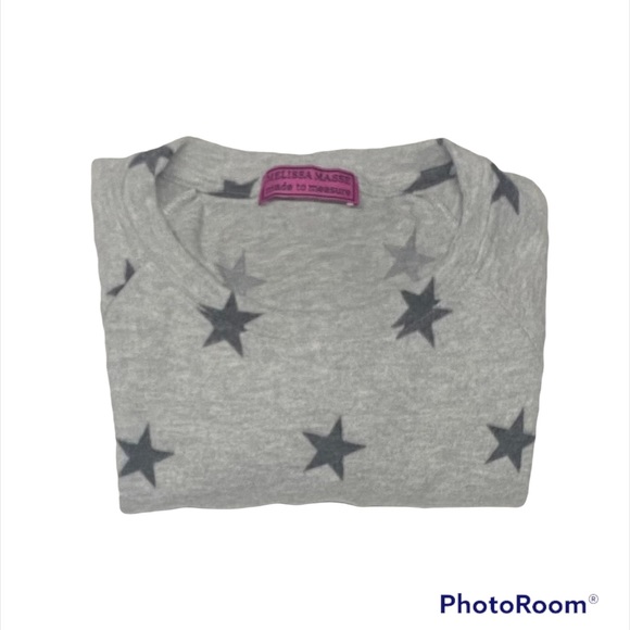 NWT Melissa Masse Fleece Sweatshirt Loungewear Super Soft Comfy Star Print NEW - Picture 4 of 7